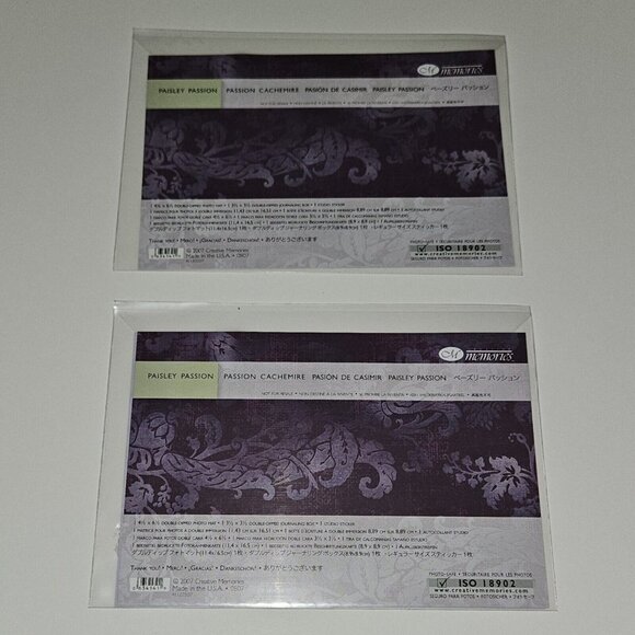 NEW 2 Creative Memories Paisley Passion Photo Mat Journaling Box Stickers Lot - Picture 1 of 5